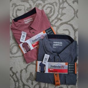 Avalanche Men's XXL Casual Shirts - one Red and one Blue, Set Of Two